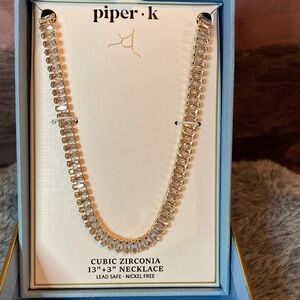Piper  K Gold  Cubic Zirconia necklace